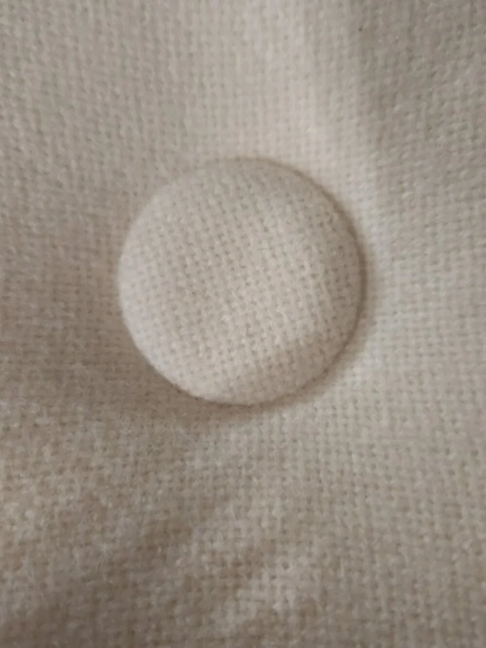 HAY Swedish White Tufted Lumbar Pillow Accent Home‎ Decor wool blend